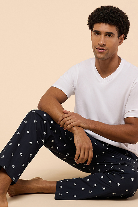 Printed Lounge Pants with Drawstring Waist