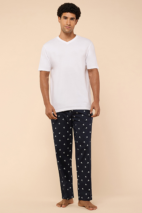 Printed Lounge Pants with Drawstring Waist