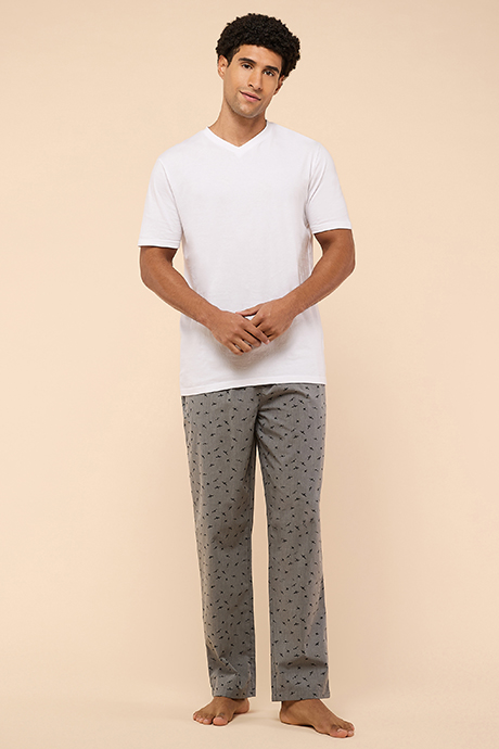 Printed Lounge Pants with Drawstring Waist