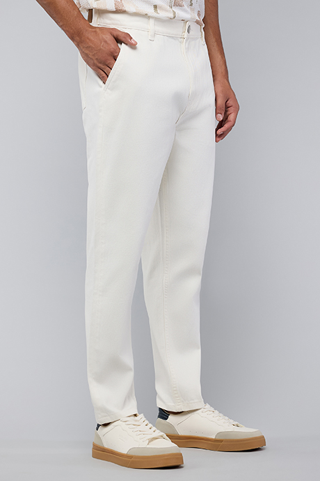 Solid Straight Fit Jeans with Button Closure