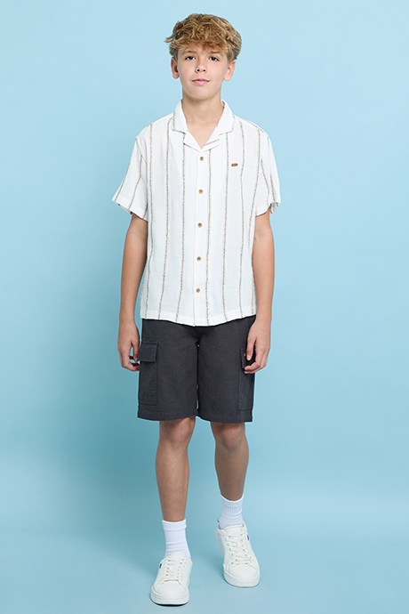Striped Shirt and Shorts Set