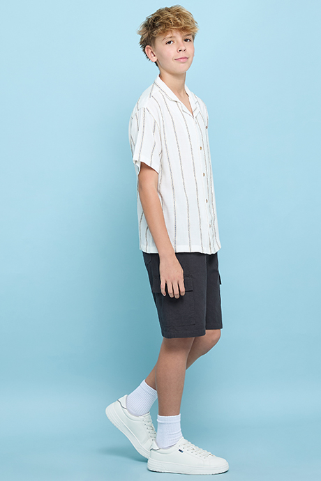 Striped Shirt and Shorts Set
