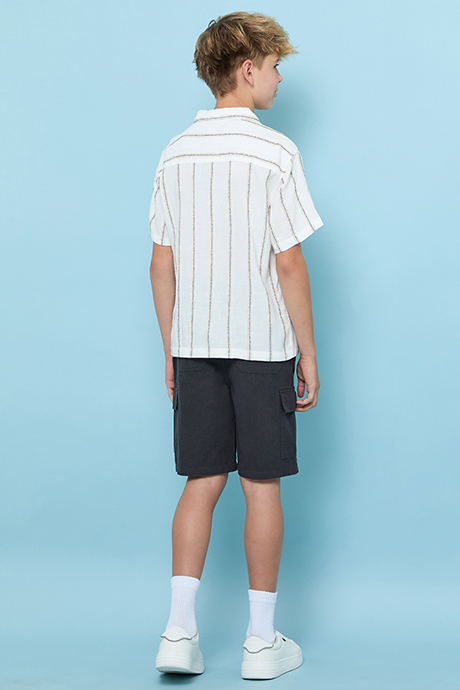 Striped Shirt and Shorts Set