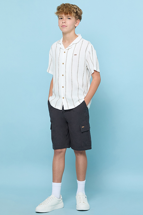 Striped Shirt and Shorts Set