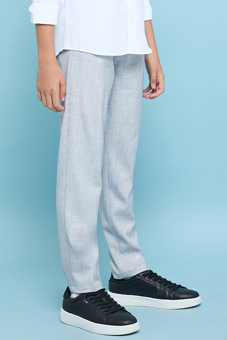 Solid Pants with Button Closure