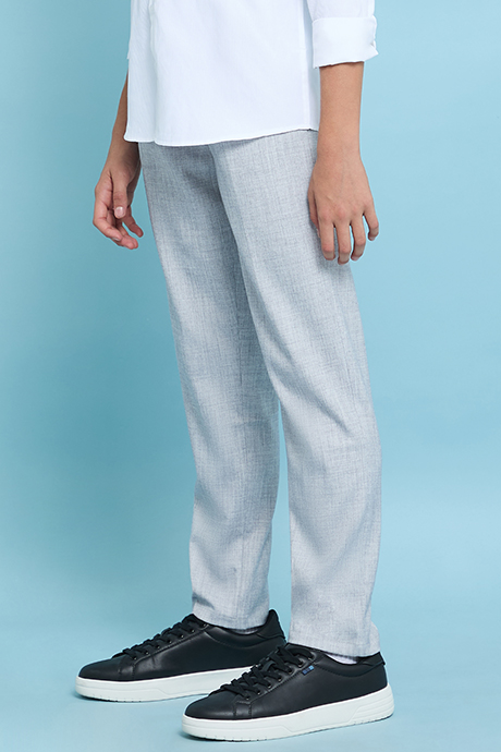 Solid Pants with Button Closure