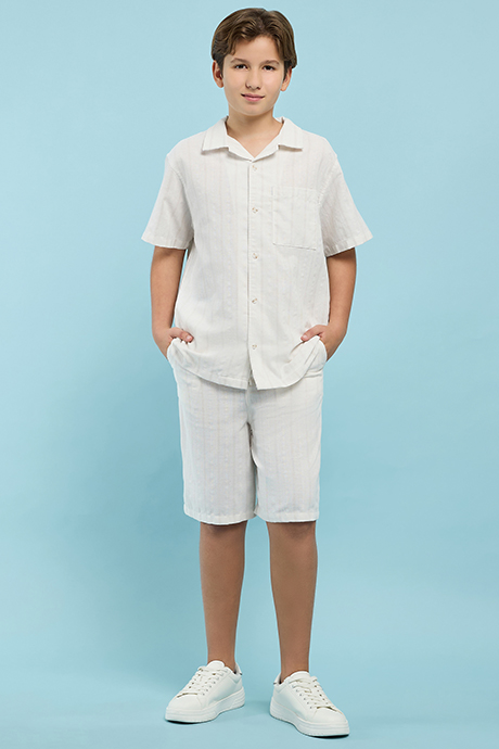 Striped Shirt and Shorts Set