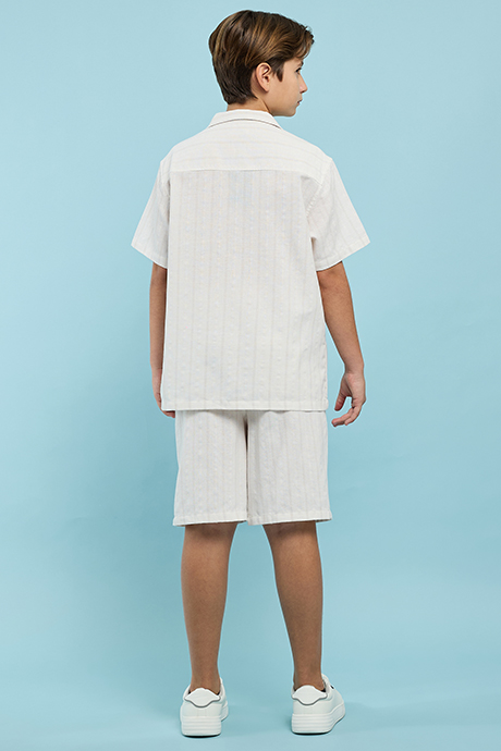Striped Shirt and Shorts Set