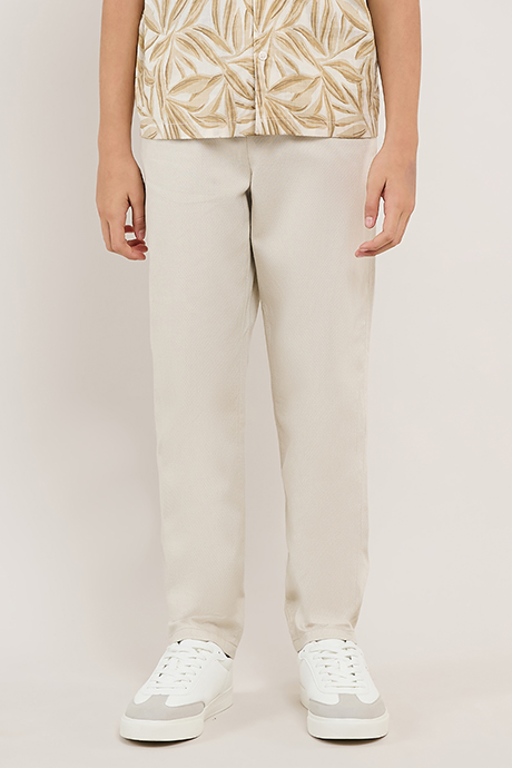 Solid Trousers with Button Closure
