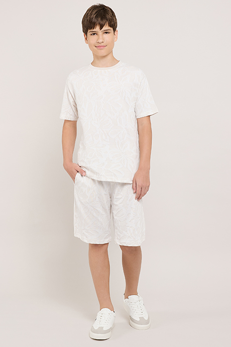 Solid T-Shirt with Shorts Set