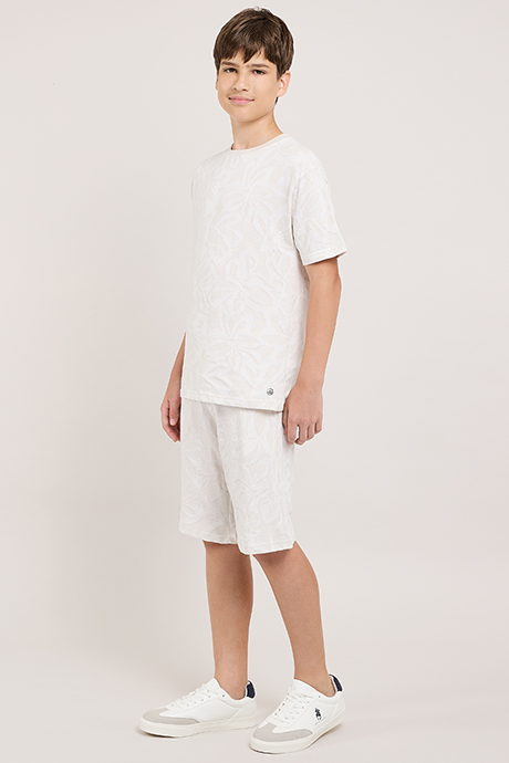 Solid T-Shirt with Shorts Set