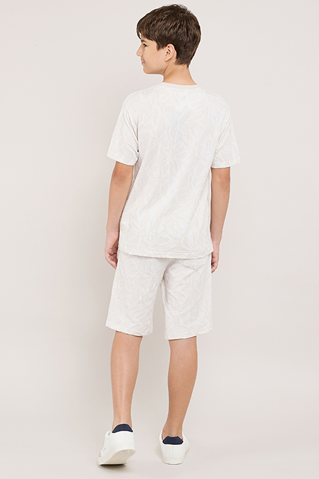 Solid T-Shirt with Shorts Set