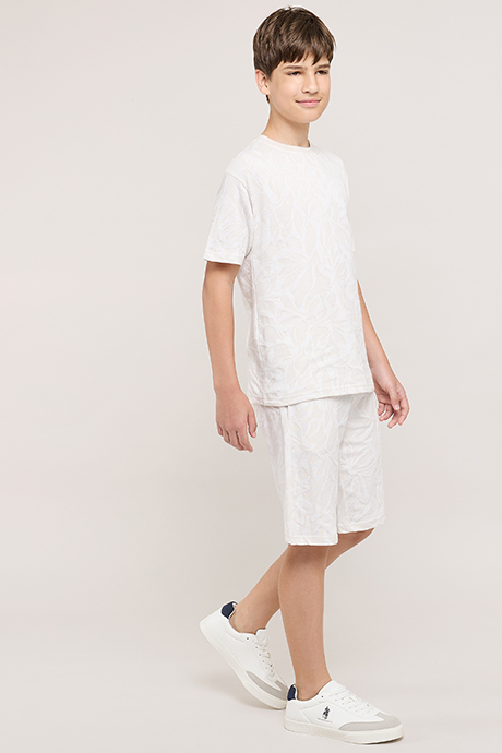 Solid T-Shirt with Shorts Set