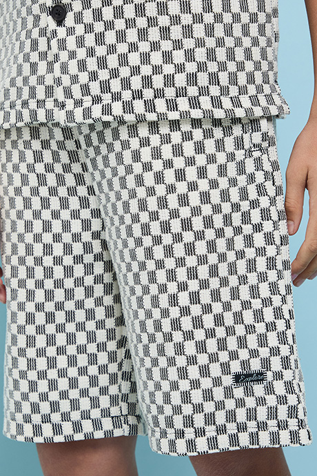 Patterned Shirt and Shorts Set