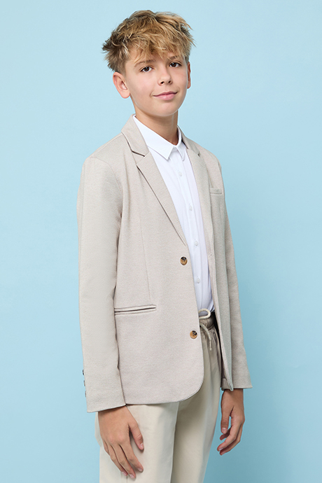 Solid Single Breasted Blazer with Button Closure