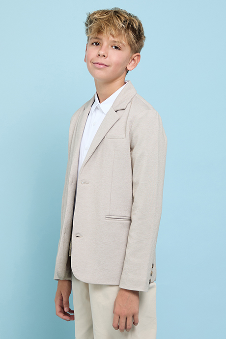 Solid Single Breasted Blazer with Button Closure