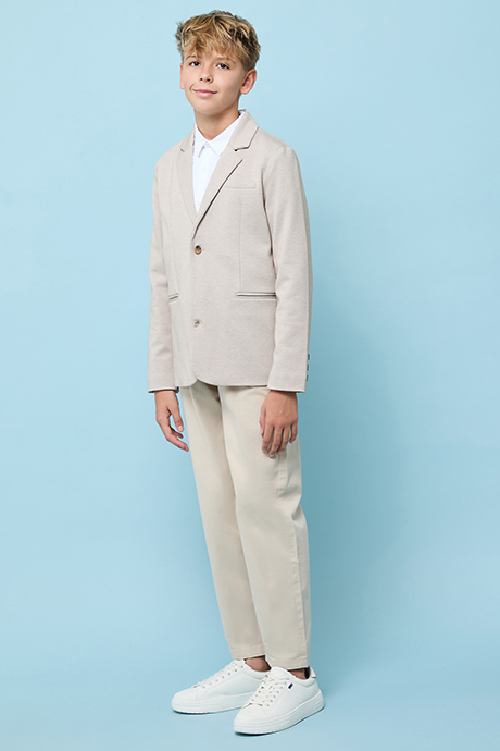 Solid Single Breasted Blazer with Button Closure