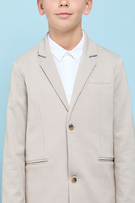 Solid Single Breasted Blazer with Button Closure
