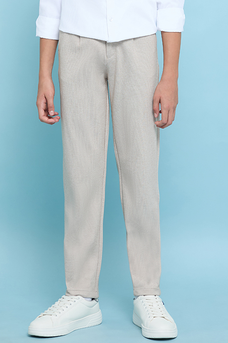 Solid Pants with Button Closure