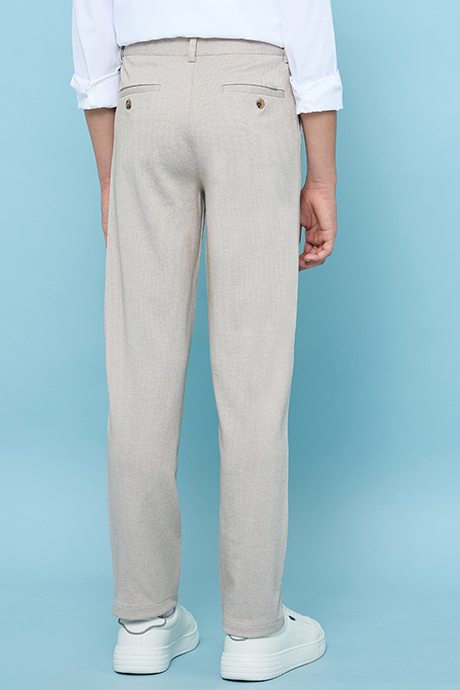 Solid Pants with Button Closure
