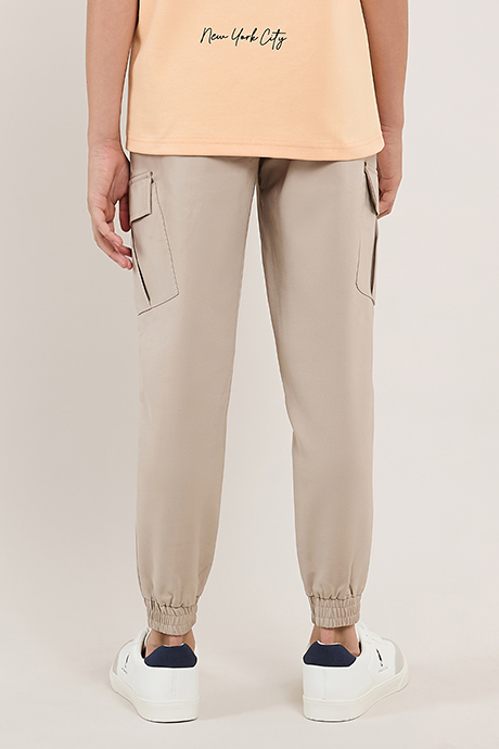 Solid Joggers with Drawstring Waist