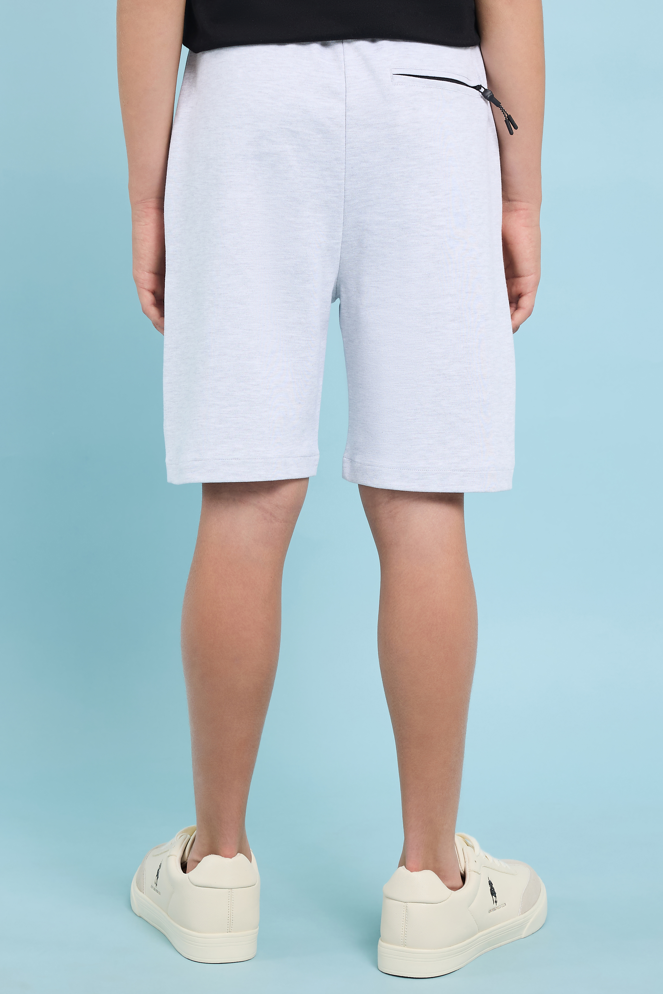 Solid Shorts with Drawstring Waist