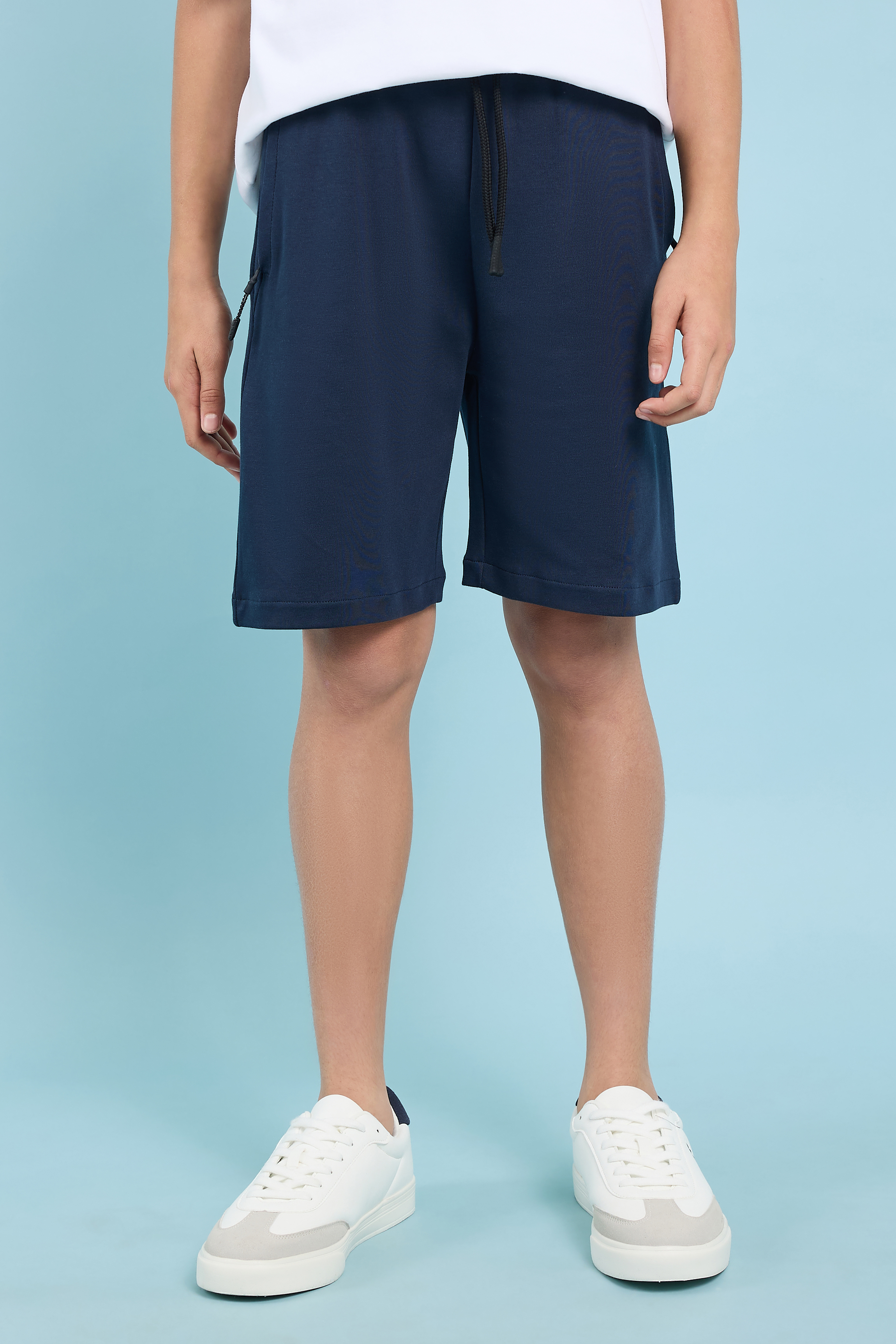 Solid Shorts with Drawstring Waist