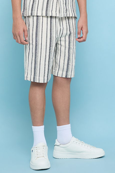 Striped Shorts with Drawstring Waist