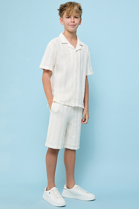 Knitted Shorts with Drawstring Waist
