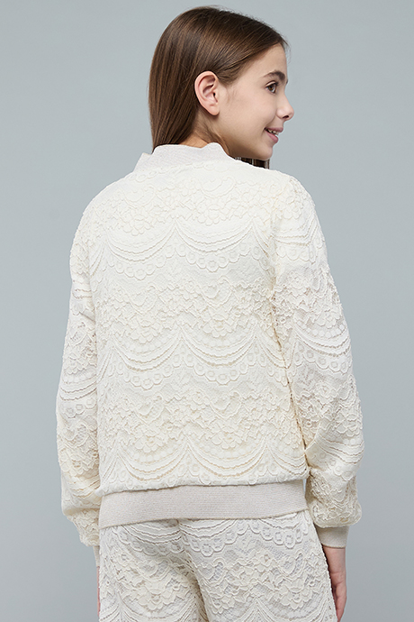 Laced Jacket with Zipper Closure