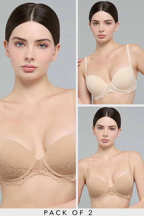 2 Pack Double Push-Up Bras