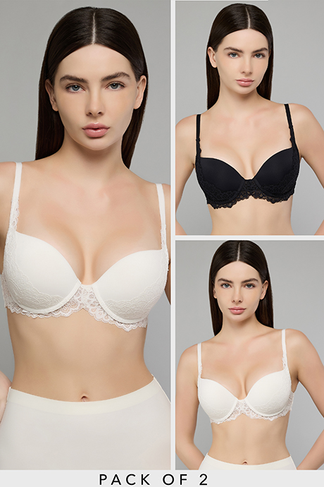 2 Pack Double Push-Up Bras