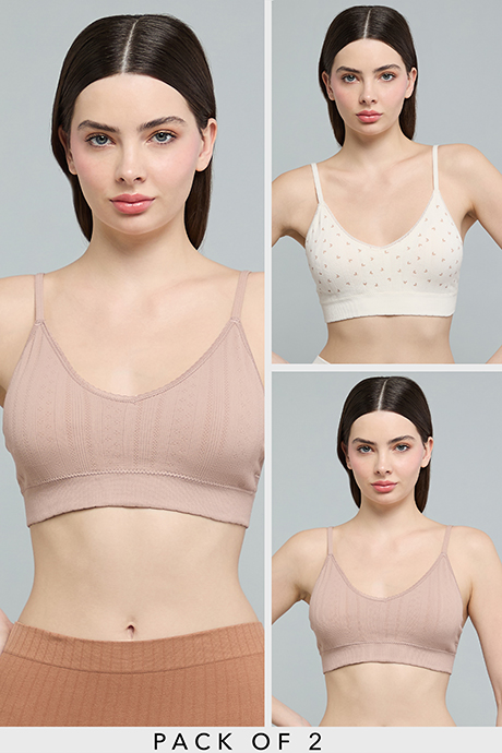 2 Pack Textured Sports Bras