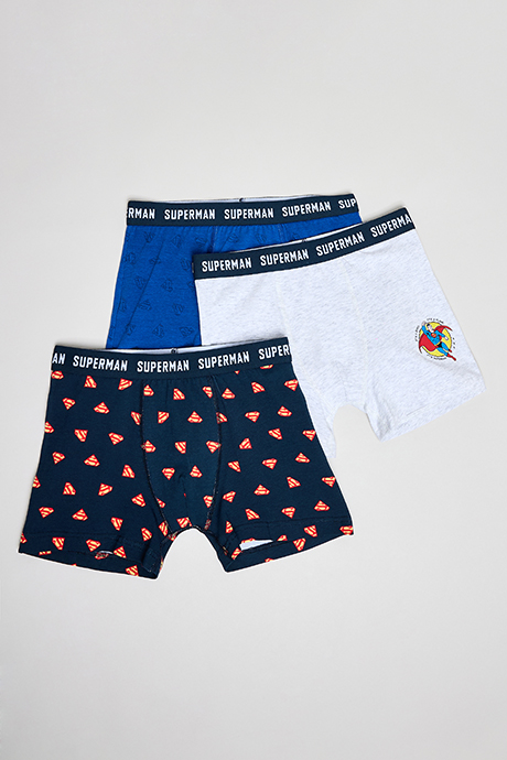 3 Pack Superman Print Boxer Briefs