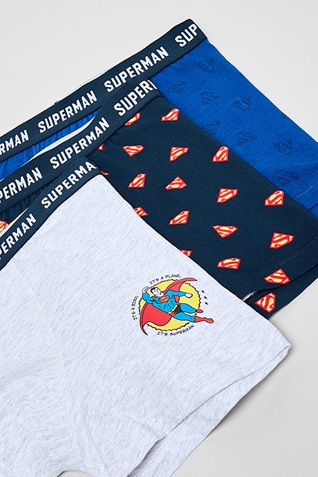 3 Pack Superman Print Boxer Briefs