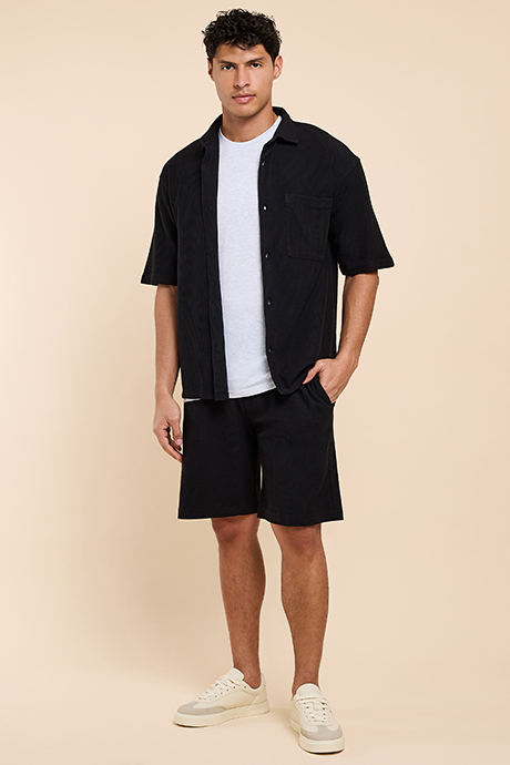 Embroidered Shorts with Drawstring Waist