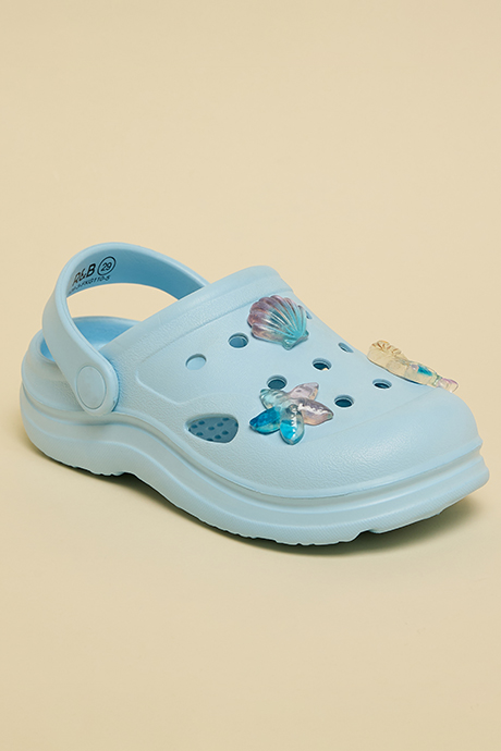 Charm Detail Slingback Clogs