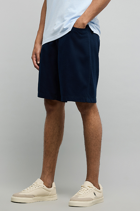 Solid Shorts with Drawstring Waist
