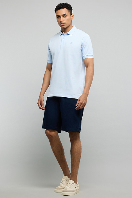 Solid Shorts with Drawstring Waist