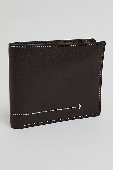 Contrast Stitch Bi-Fold Wallet