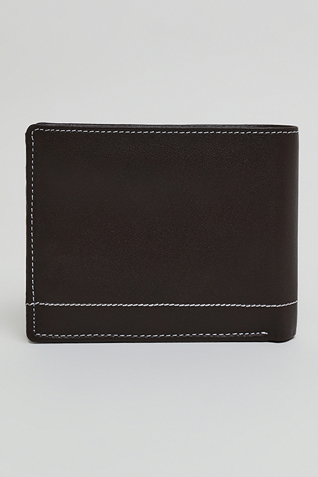 Contrast Stitch Bi-Fold Wallet