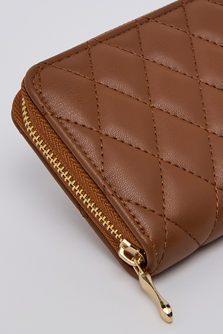 Quilted Zip-Around Wallet