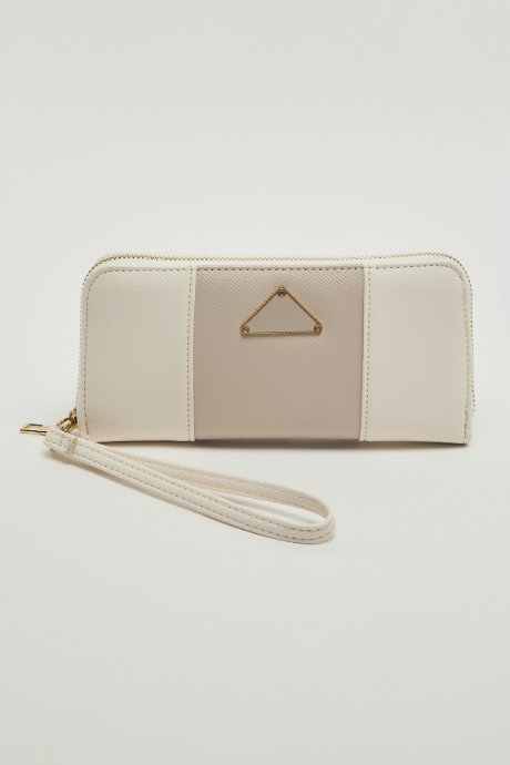 Color Block Zippered Wallet