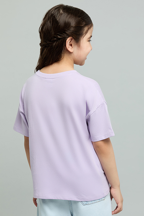 Kuromi Print T-Shirt with Crew Neck and Short Sleeves