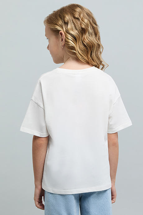 Kuromi Print T-Shirt with Crew Neck and Short Sleeves