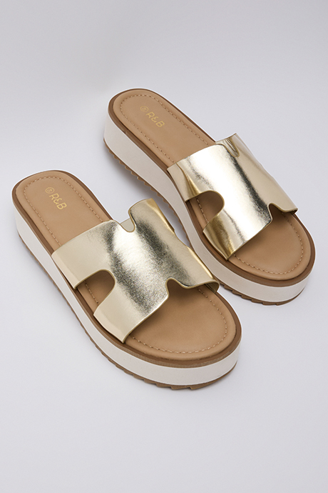 Cut-Out Detail Platform Sandals