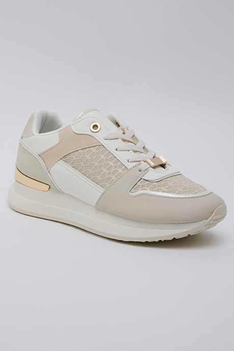 Color Block Lace-Up Sneakers