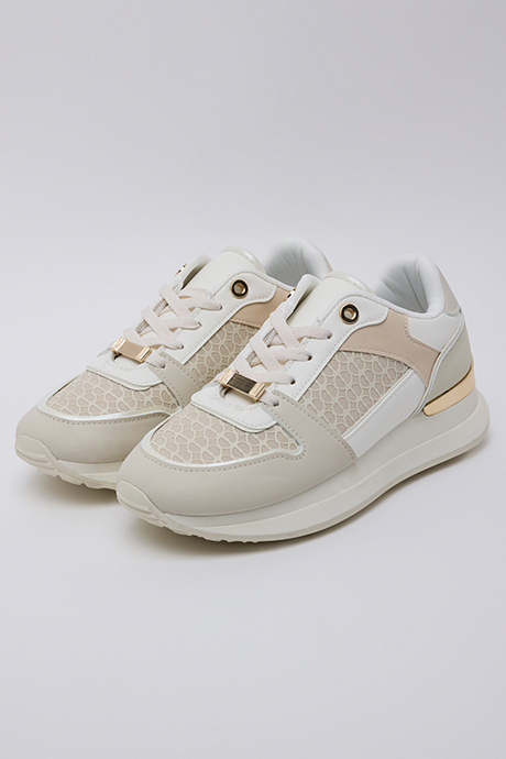 Color Block Lace-Up Sneakers