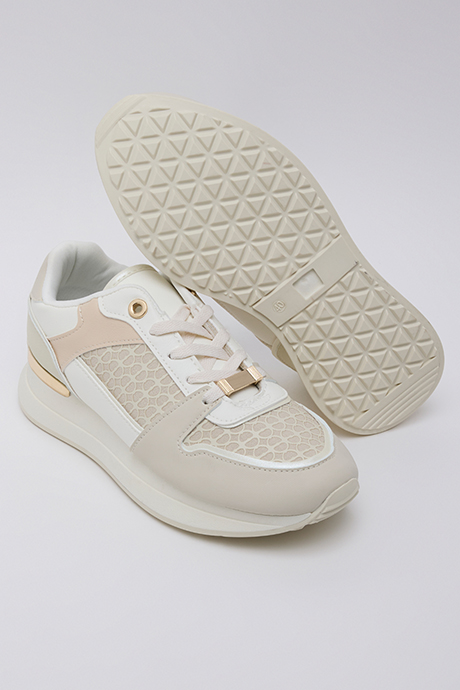 Color Block Lace-Up Sneakers