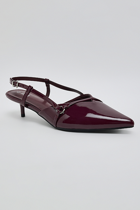 Glossy Slingback Pumps